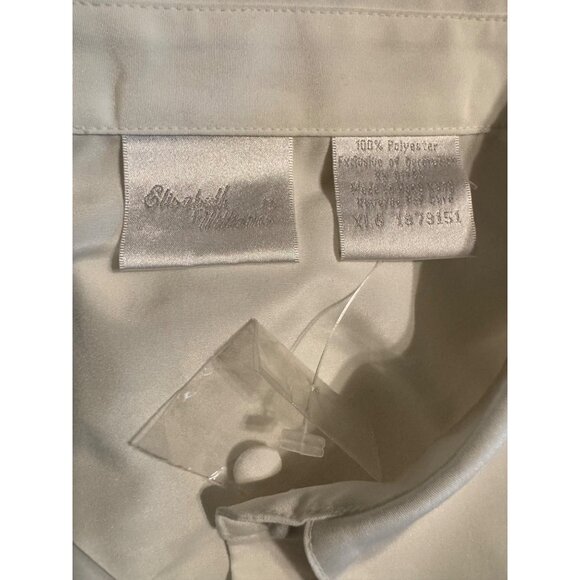 White Elisabeth Williams Vintage Shirt NEW with Lace XL - Picture 4 of 4
